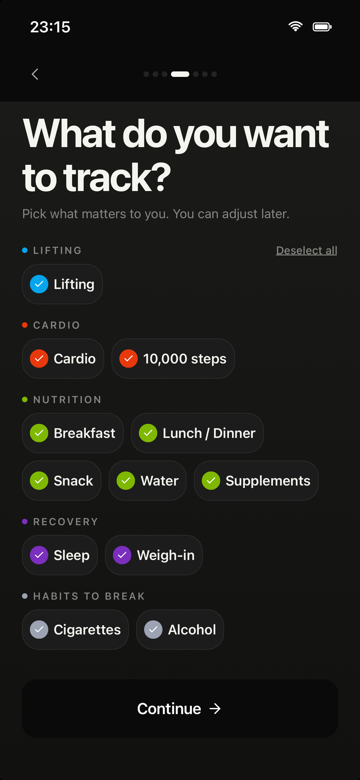 What do you want to track